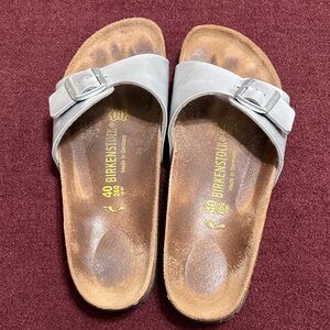 Birkenstock Metallic Slide Sandals buckle